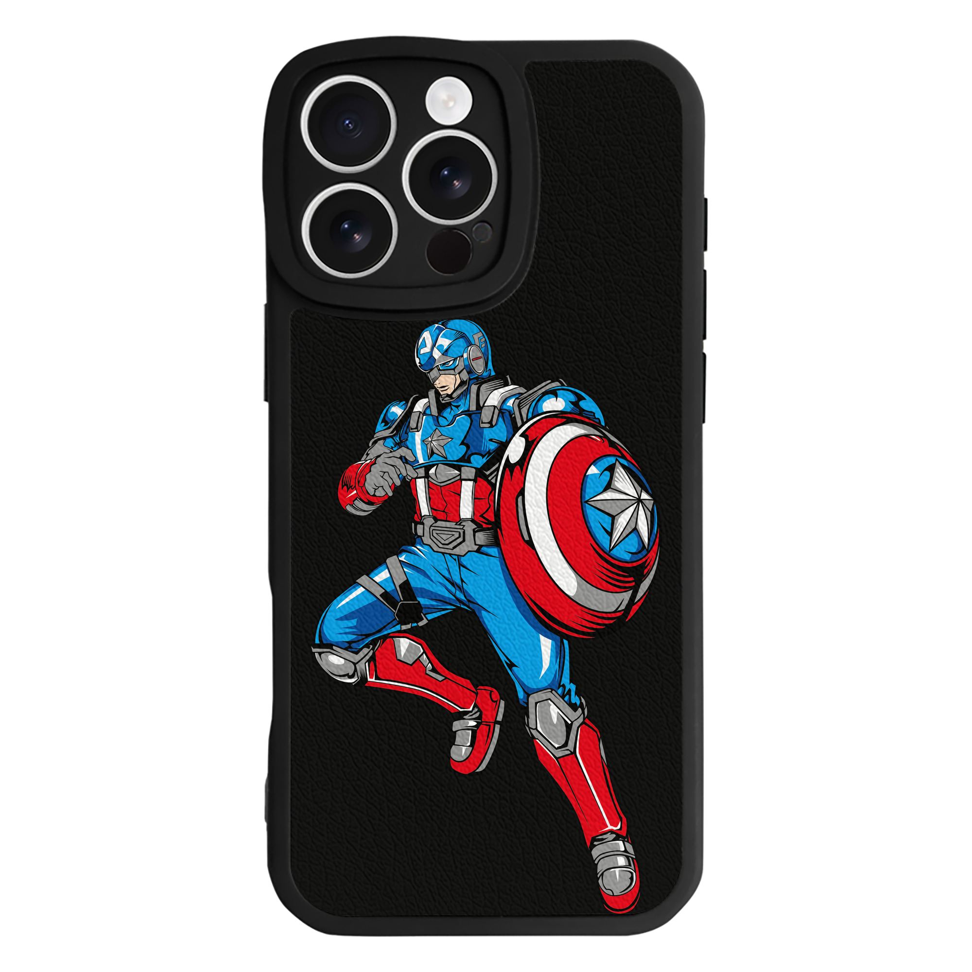 （画像用） アベンジャーズ The Avengers 【iPhone 16シリーズ対応】シリコンスマホケース（レザー調） 材質：シリコン